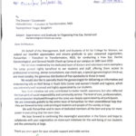 Letter of Appreciation for Eye Glasses distributed at  Sri Sai College for Women, Rajajinagar, Bangalore, Karnataka, India.
